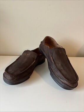 OluKai Moloa Leather Moccasin Slip-On Shoes Men’s Size 7 EUC